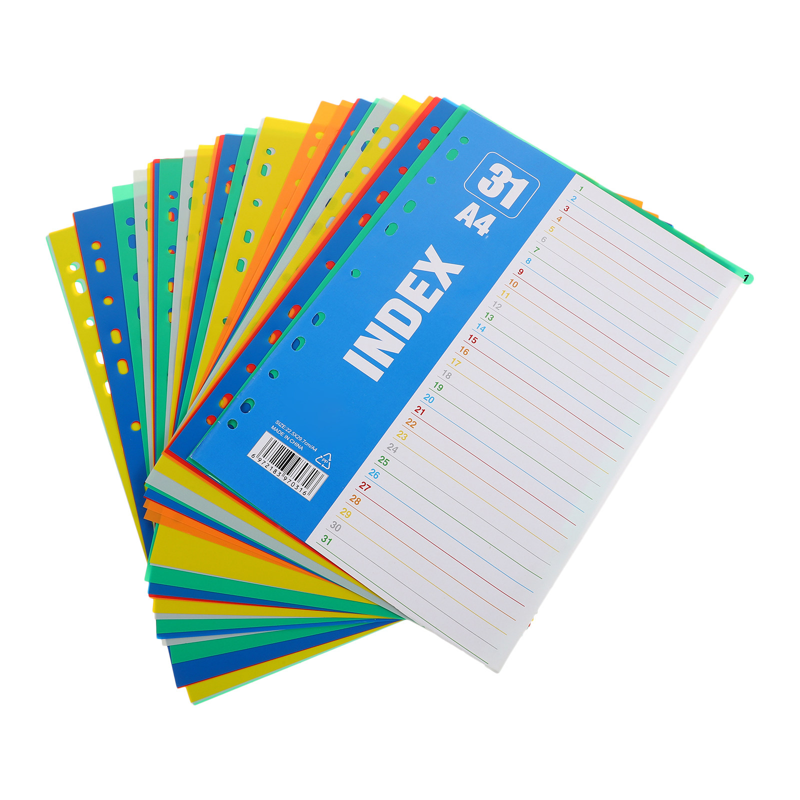 Tab Divider A4 - 1세트 A4 11홀 플라스틱 인덱스 디바이더