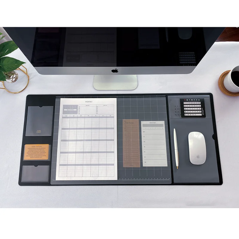 Leather Desk Pad - 휴대용 메모 패드 대형 마우스 패드
