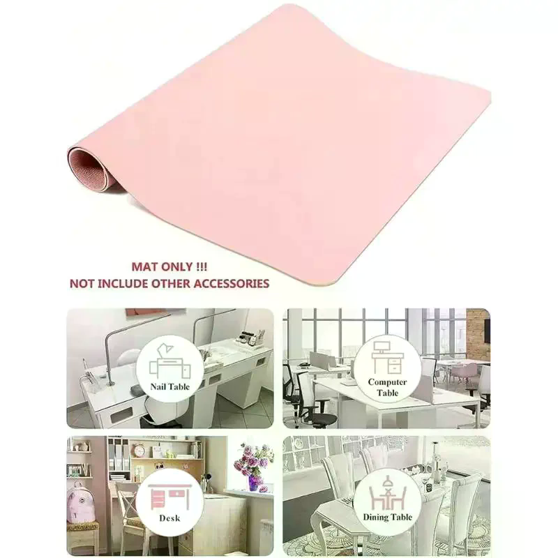 Leather Desk Pad - 접이식 네일 아트 테이블 매트 PU