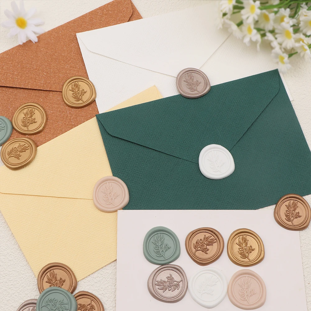 25 개/대 올리브 가지 잎이 많은 패턴 왁스 씰 스티 - Wax Seal Stamp Set 리뷰 및 가격