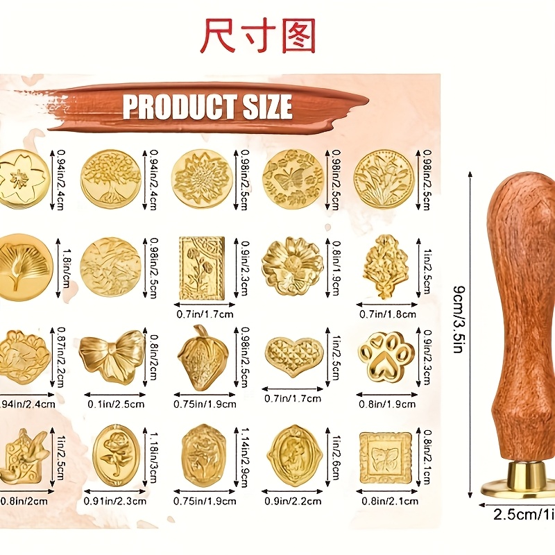 21개의 다양한 스타일의 왁스 스탬프 세트, 레트로 클 - Wax Seal Stamp Set 리뷰 및 가격