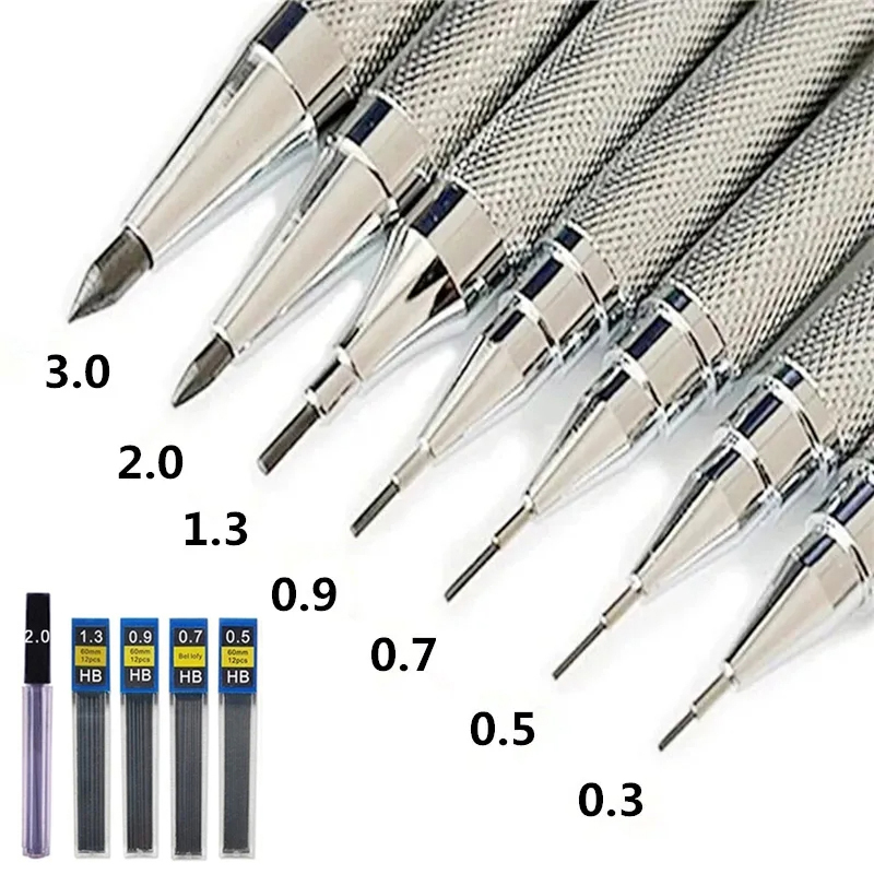 금속 기계식 연필 0.3 0.5 0.7 0.9 1.3  - Mechanical Pencil 0.3 리뷰 및 가격