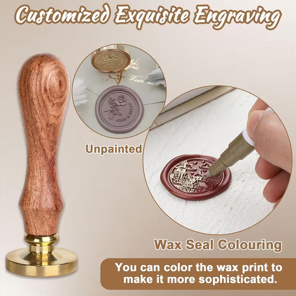 개인 맞춤형 왁스 실링 스탬프, 맞춤형 웨딩 왁스 씰  - Wax Seal Stamp Set 리뷰 및 가격