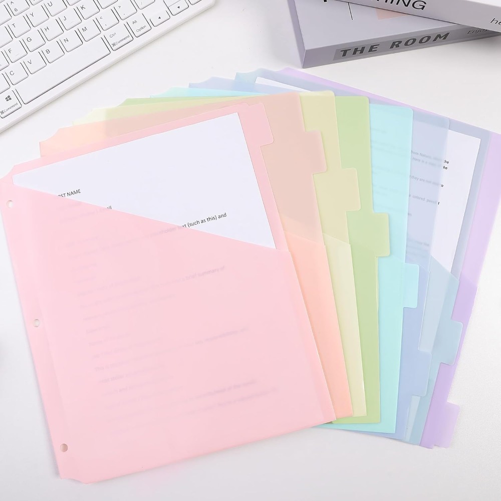 8개입 내구성 있는 A4 파스텔 바인더 디바이더 8탭  - Tab Divider A4 리뷰 및 가격