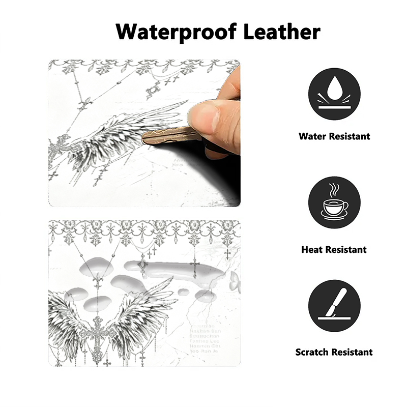 가죽 마우스 패드 블랙 화이트 애니메이션 미학 천사 소 - Leather Desk Pad 리뷰 및 가격