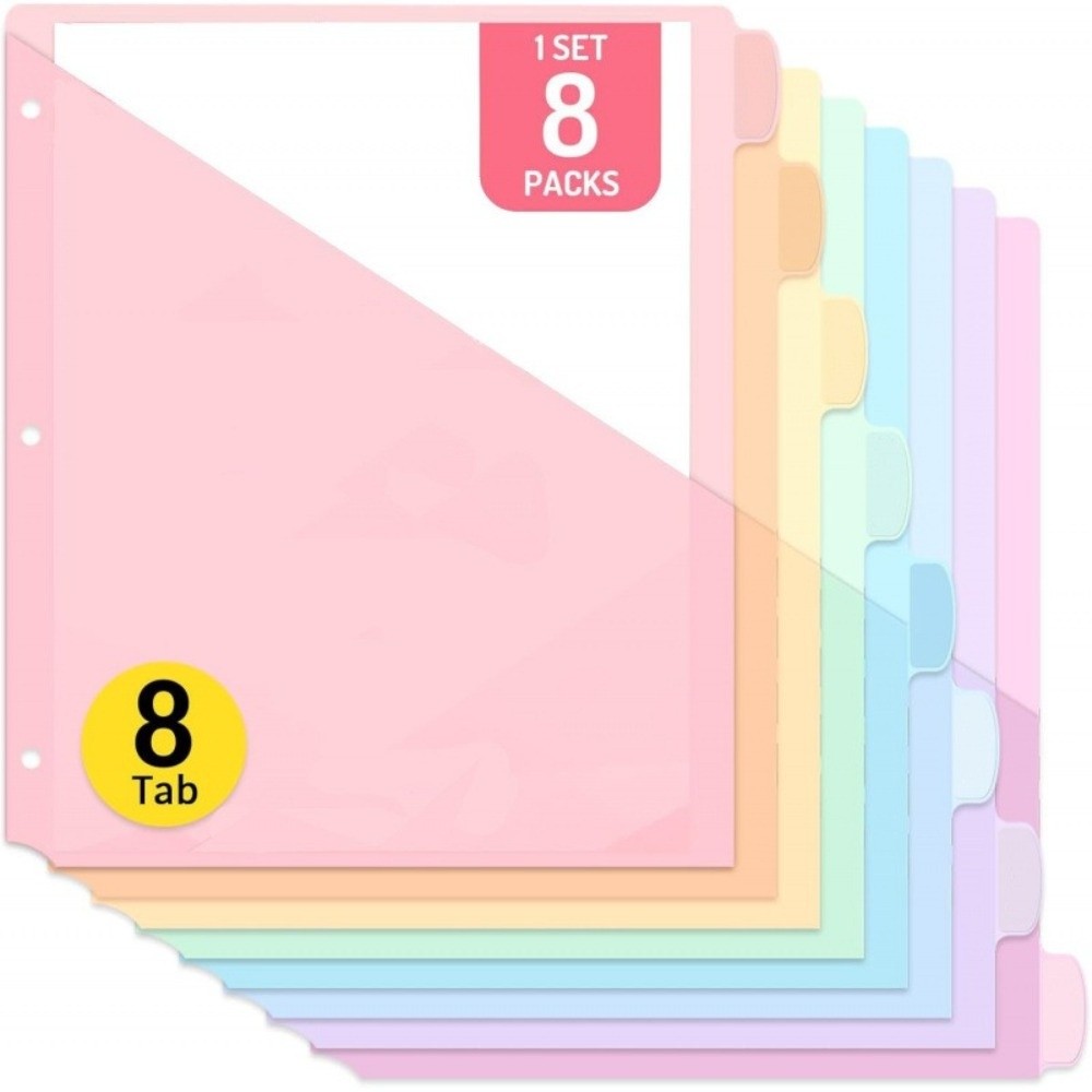 A4 파스텔 바인더 디바이더 8개, 8탭 디바이더, 3 - Tab Divider A4 리뷰 및 가격