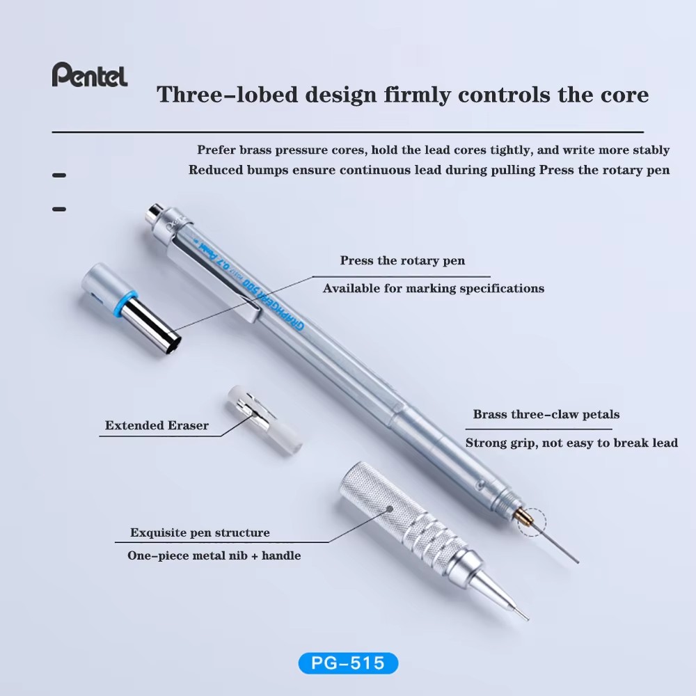 1pc 펜텔 그래프기어 500 드래프팅 기계식 연필 엔 - Mechanical Pencil 0.3 리뷰 및 가격